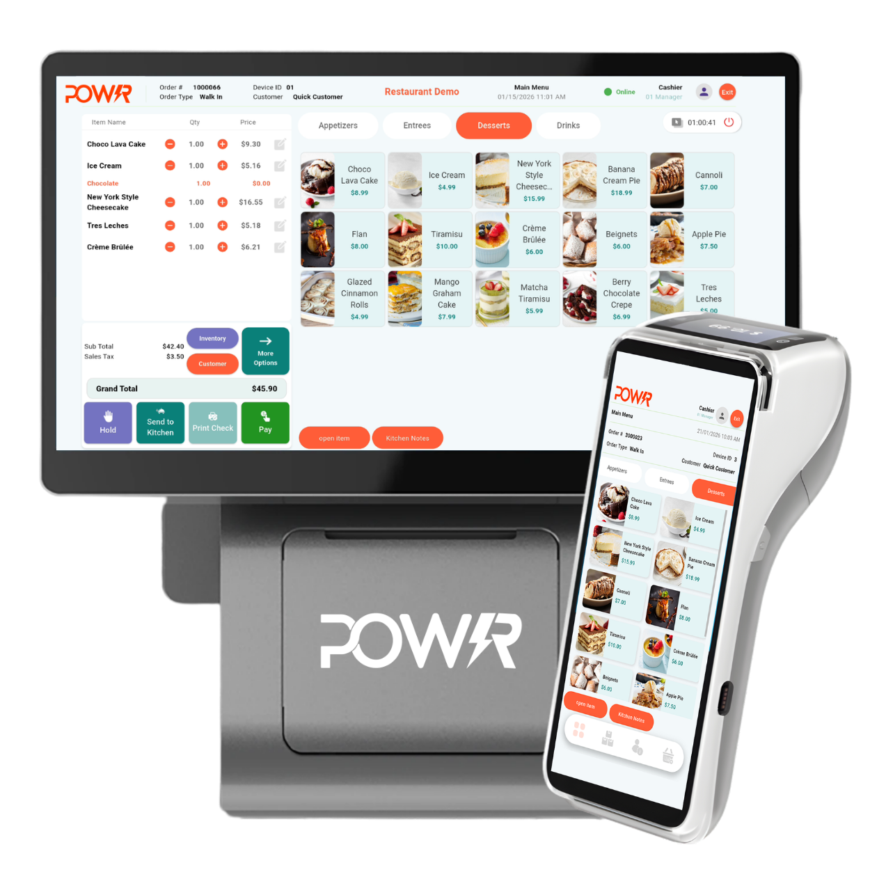 POWR POS countertop and handheld point-of-sale system