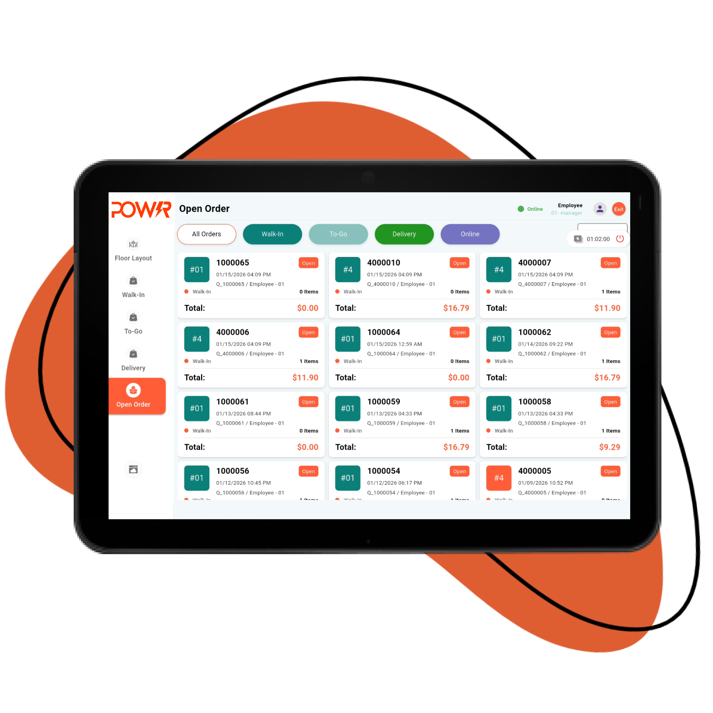 POWR POS kitchen and order display system
