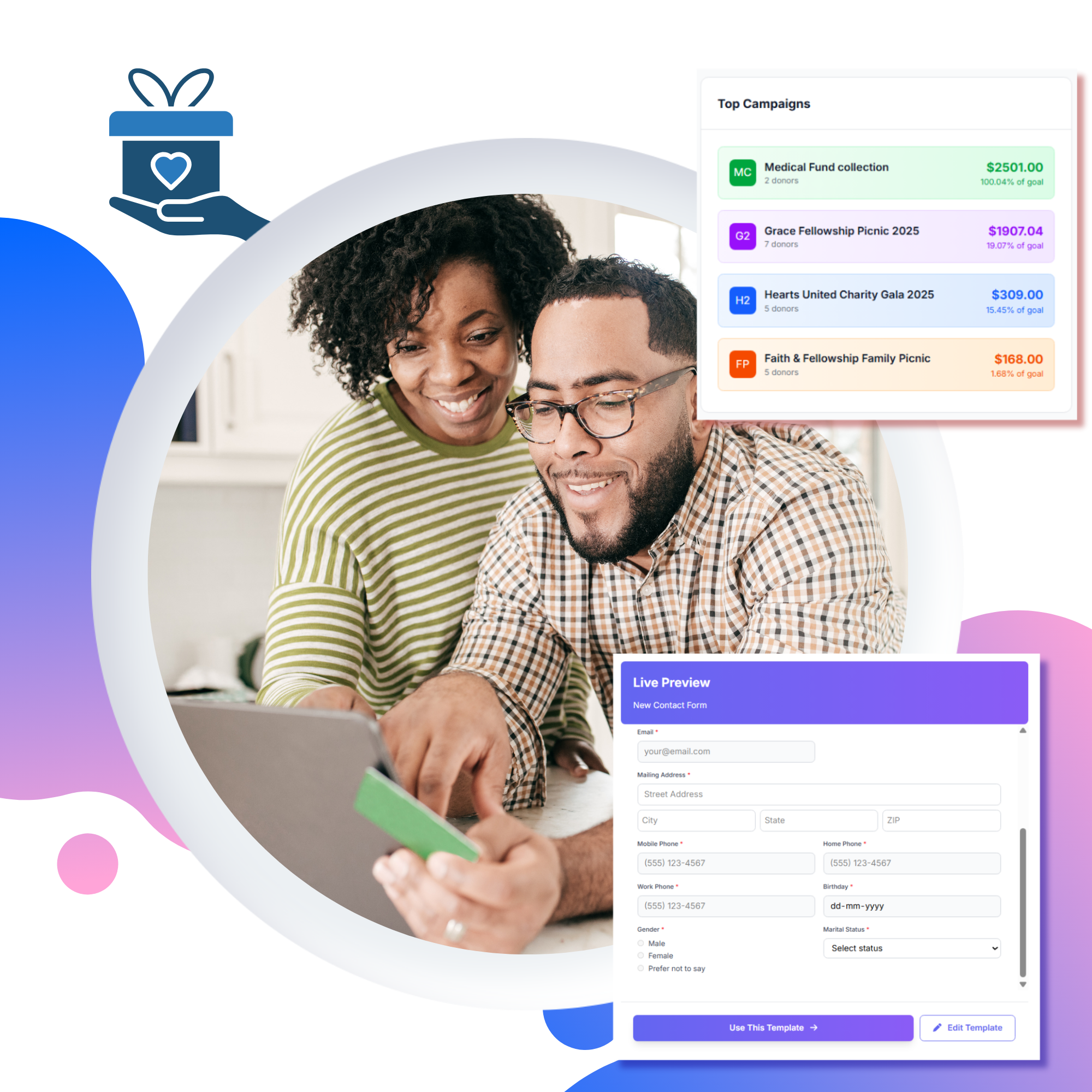 SimplyGiv online donation forms and campaign management